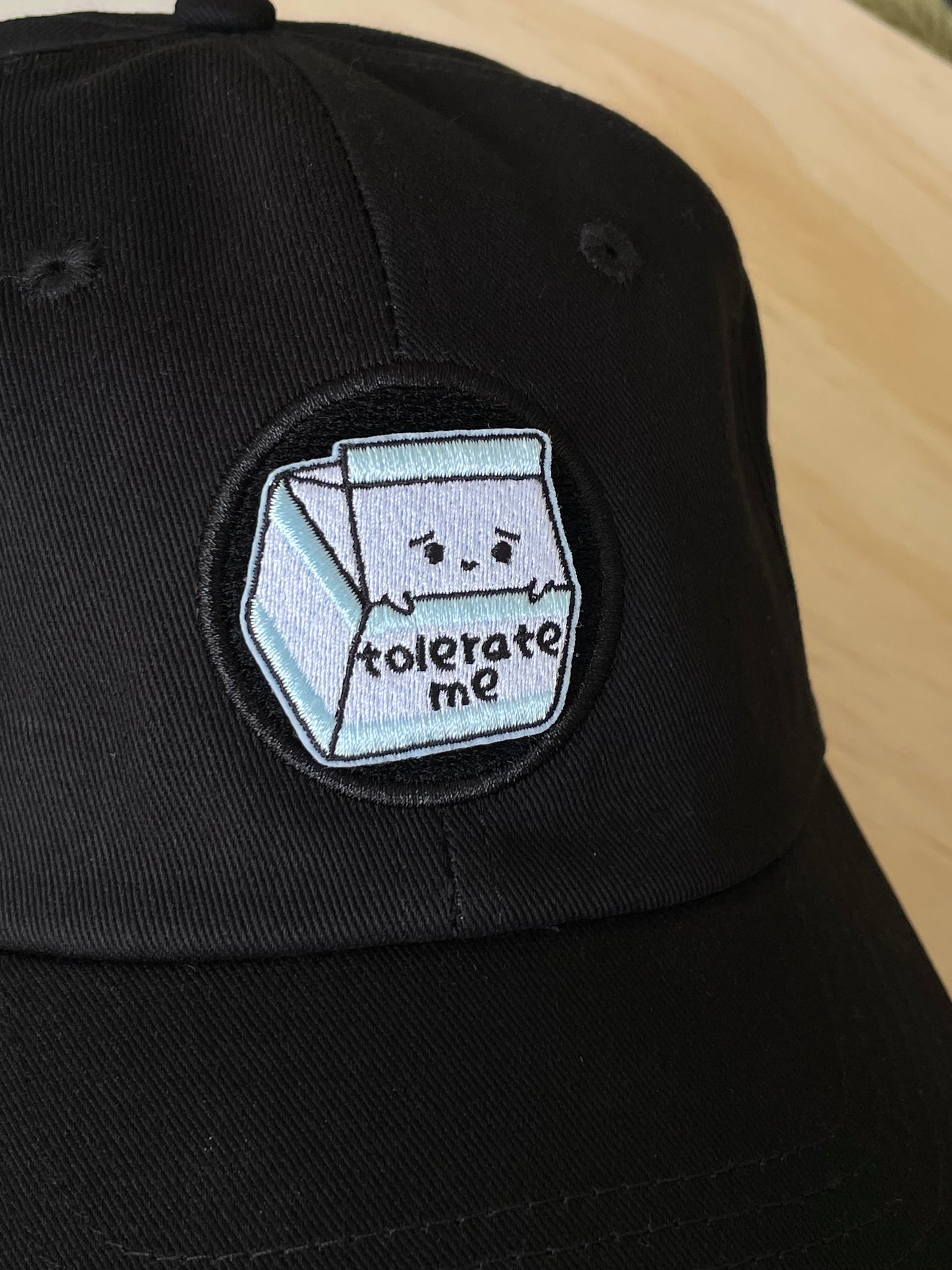 Tolerate Me Lactose Milk Carton Velcro Patch