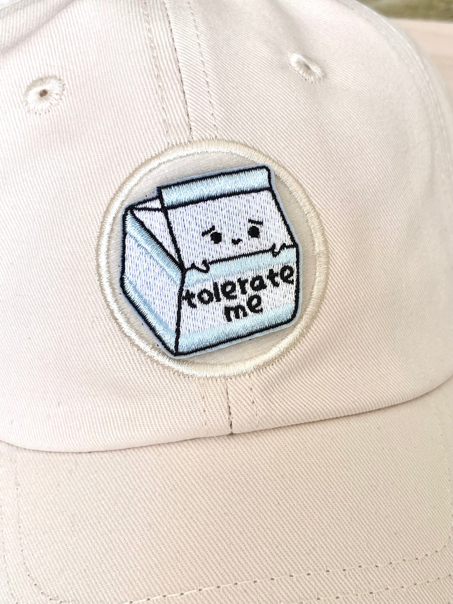 Tolerate Me Lactose Milk Carton Velcro Patch