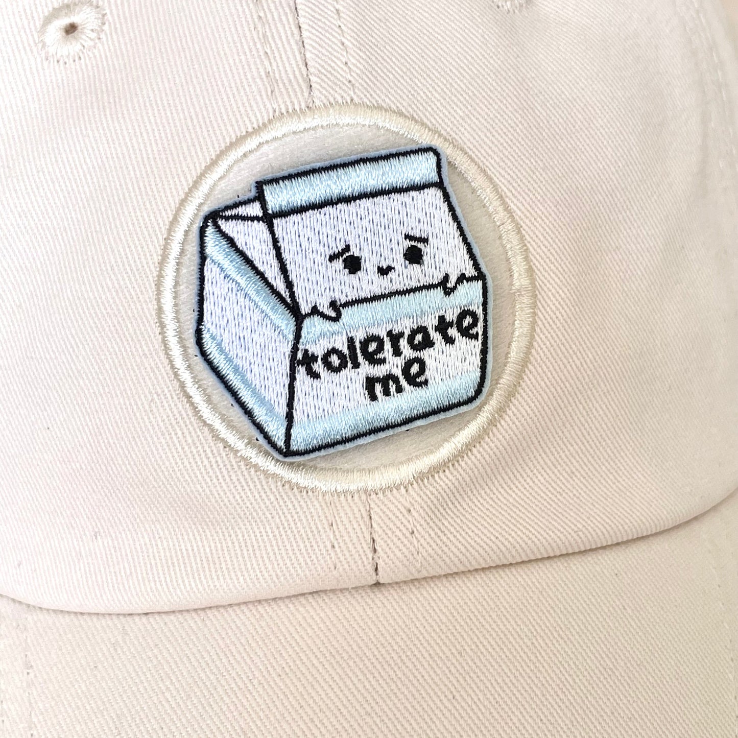 Tolerate Me Lactose Milk Carton Velcro Patch