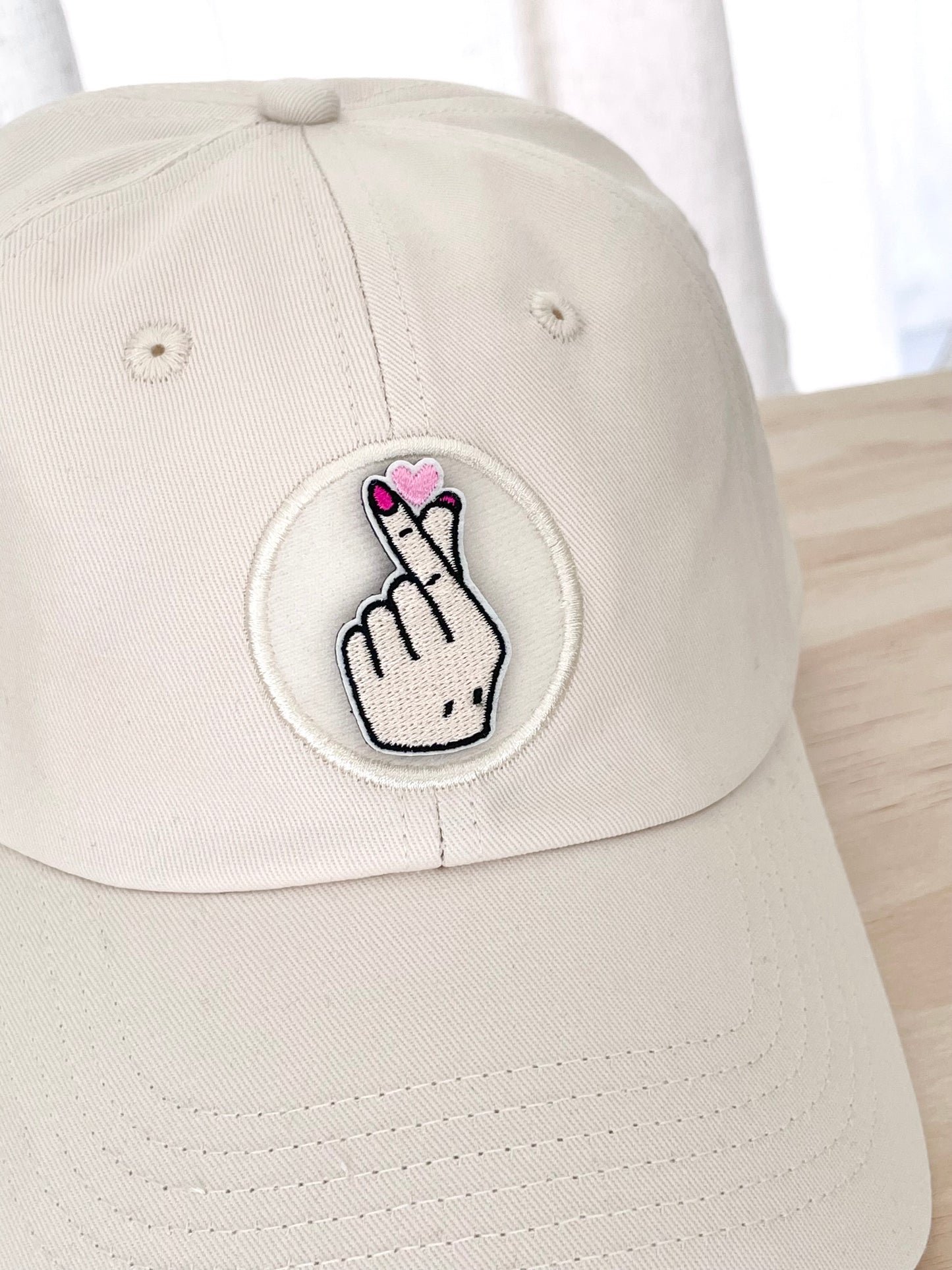 Korean Finger Heart Velcro Patch