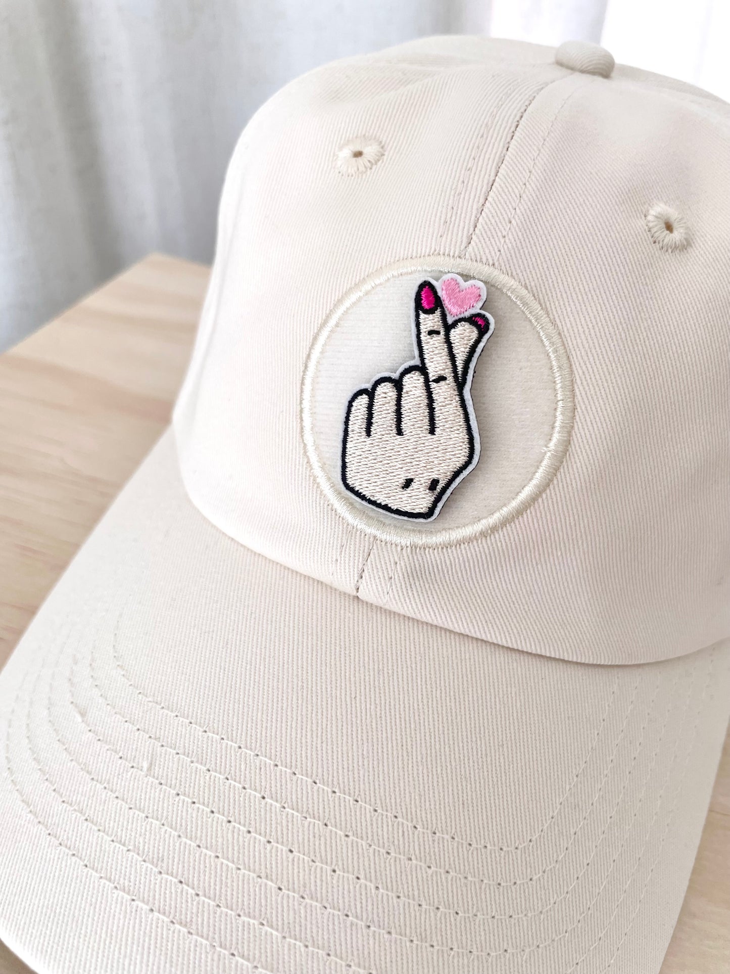 Korean Finger Heart Velcro Patch