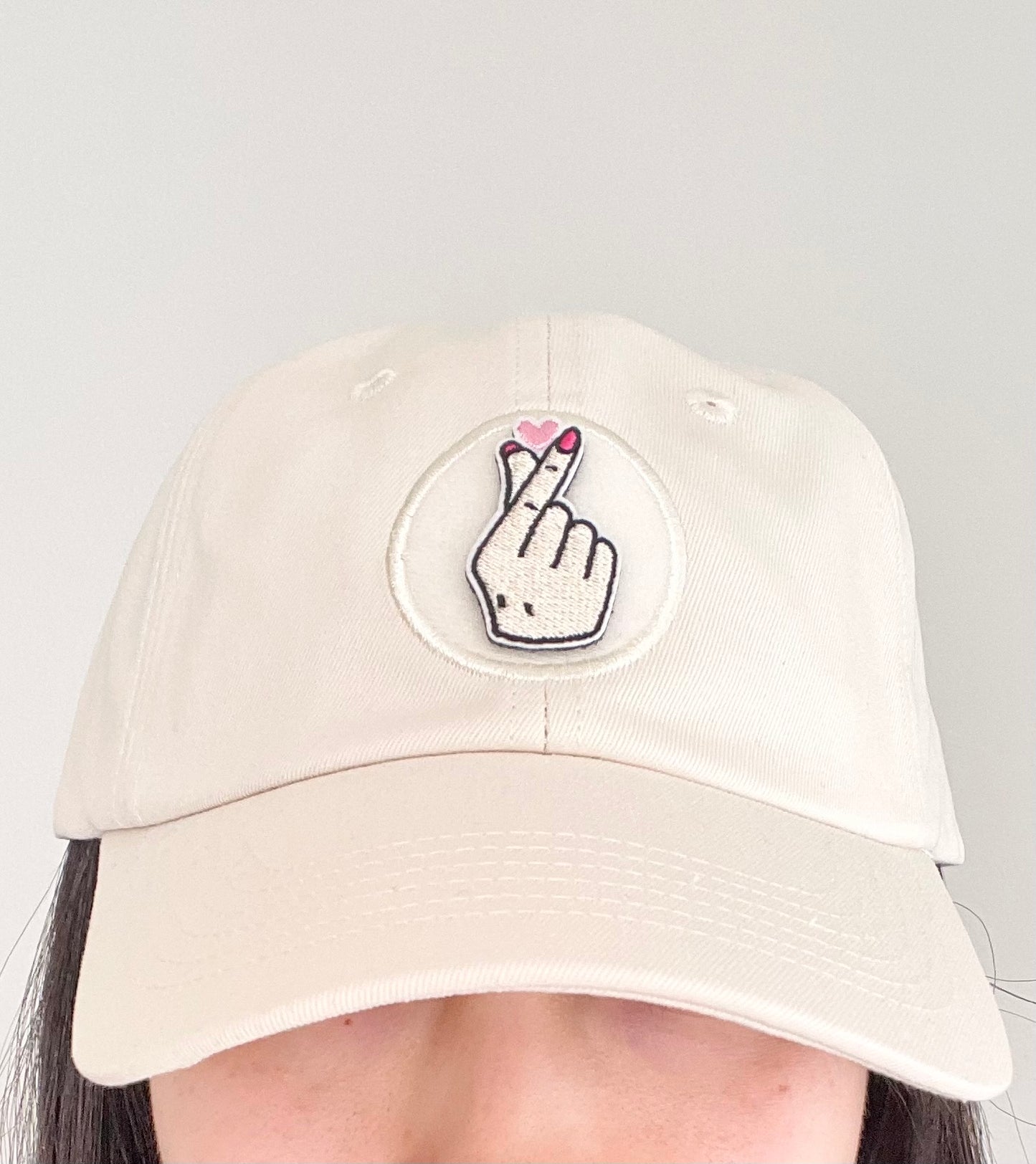 Korean Finger Heart Velcro Patch