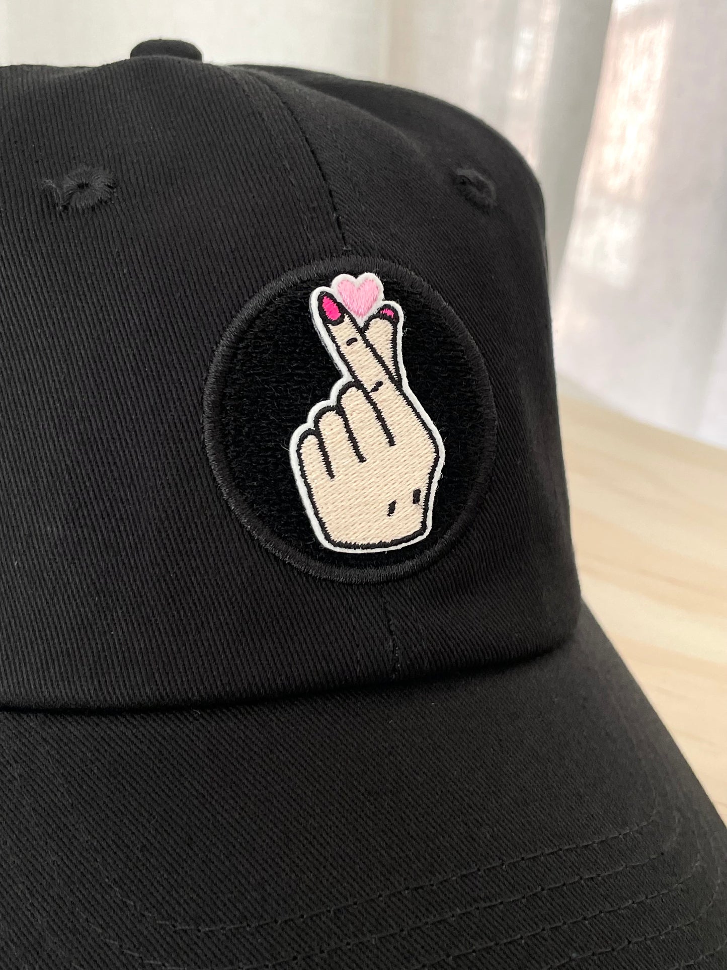 Korean Finger Heart Velcro Patch