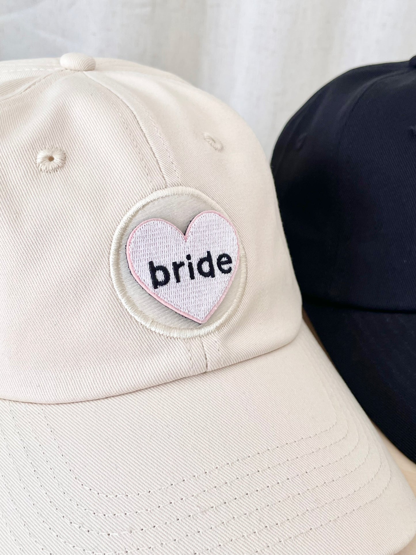 Bride White Heart Velcro Patch