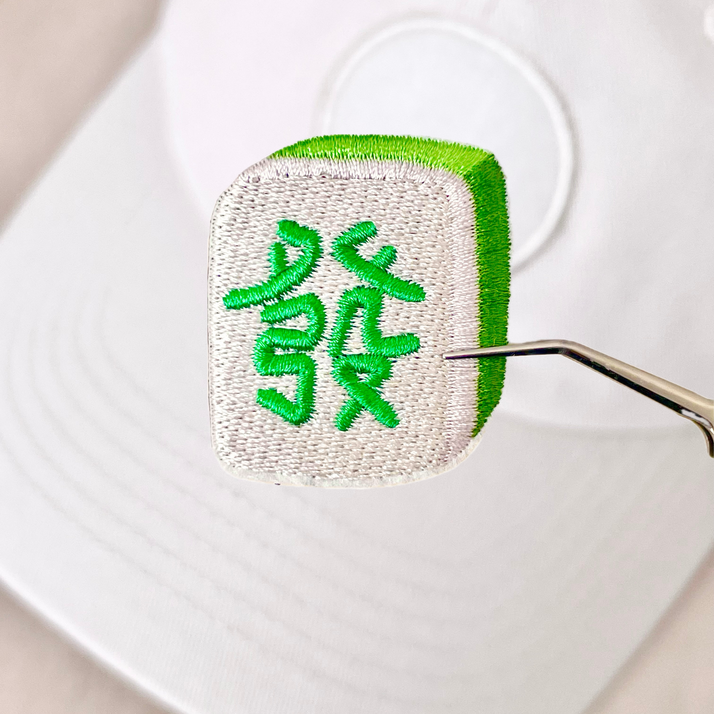 Mahjong "Fa" Embroidered Velcro Patch