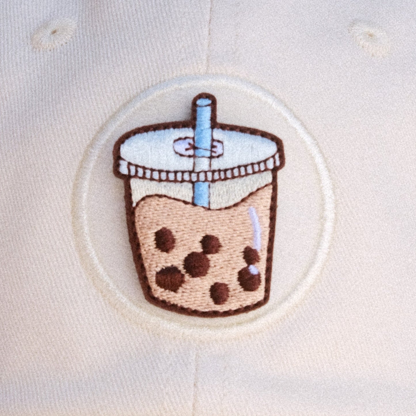 Milk Tea Boba Embroidered Velcro Patch