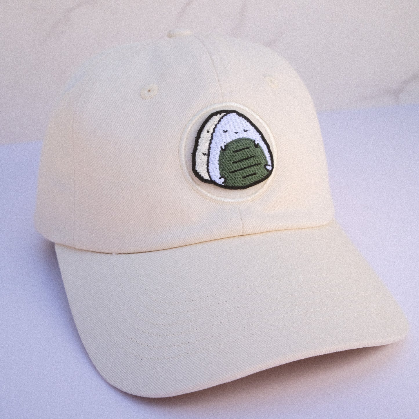 Sleepy Rice Ball Embroidered Velcro Patch