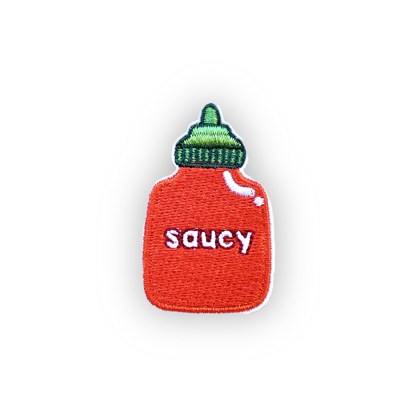 Saucy Hot Sauce Embroidered Velcro Patch