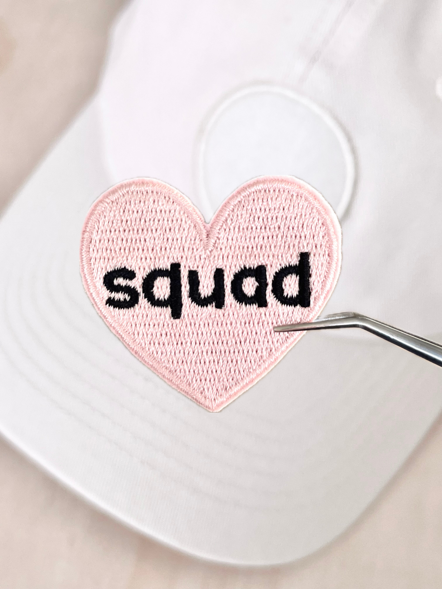 Squad Pink Heart Velcro Patch