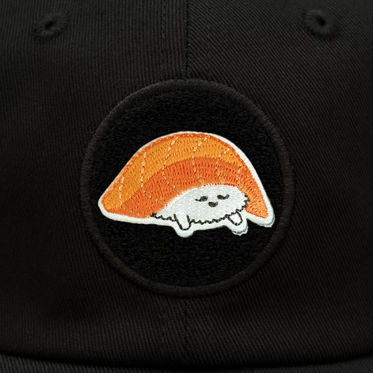 Salmon Sushi Embroidered Hook and Loop Patch