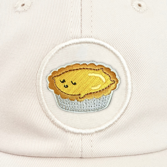 Egg Tart (Dim Sum Dan Ta) Embroidered Hook and Loop Patch