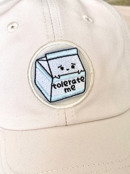 Tolerate Me Lactose Milk Carton Velcro Patch