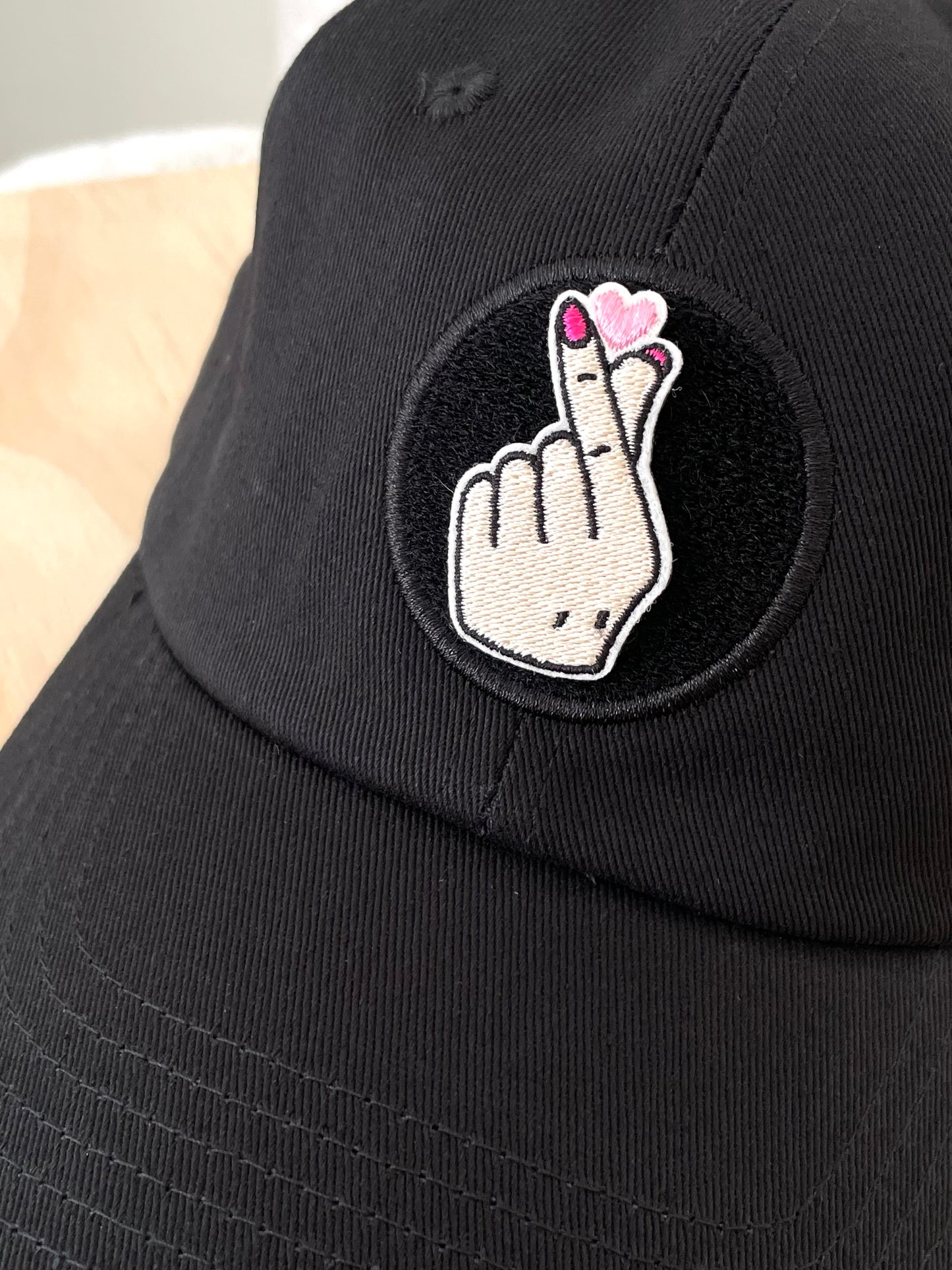 Korean Finger Heart Velcro Patch
