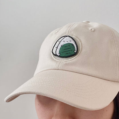 Sleepy Rice Ball Embroidered Velcro Patch