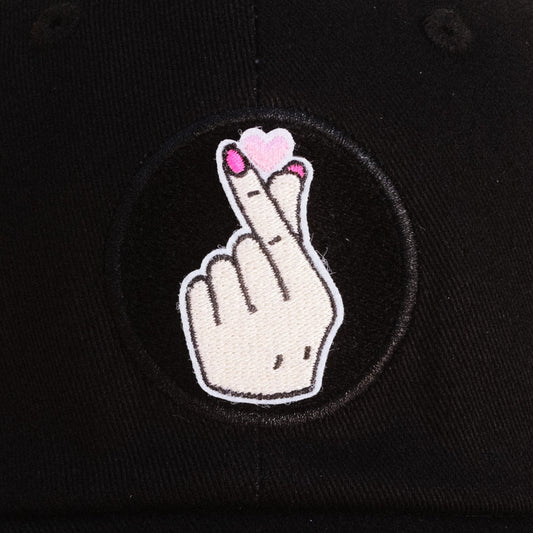 Korean Finger Heart Velcro Patch