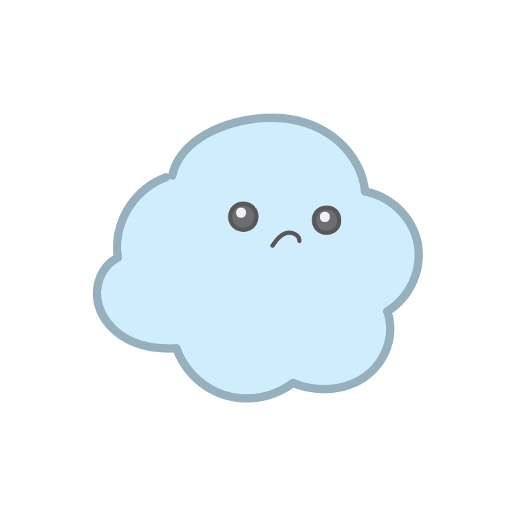 Sad Blue Cloud Velcro Patch