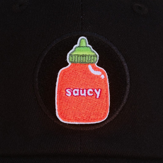 Saucy Hot Sauce Embroidered Velcro Patch