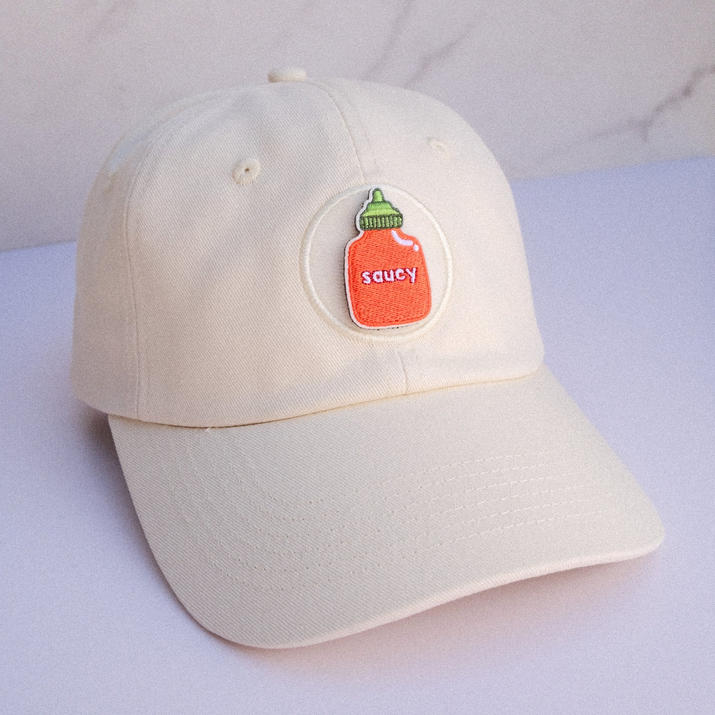 Saucy Hot Sauce Embroidered Velcro Patch