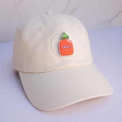 Saucy Hot Sauce Embroidered Velcro Patch
