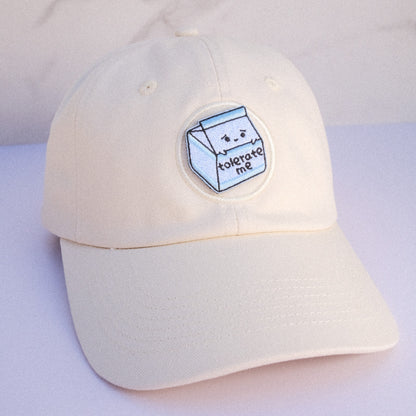 Tolerate Me Lactose Milk Carton Velcro Patch